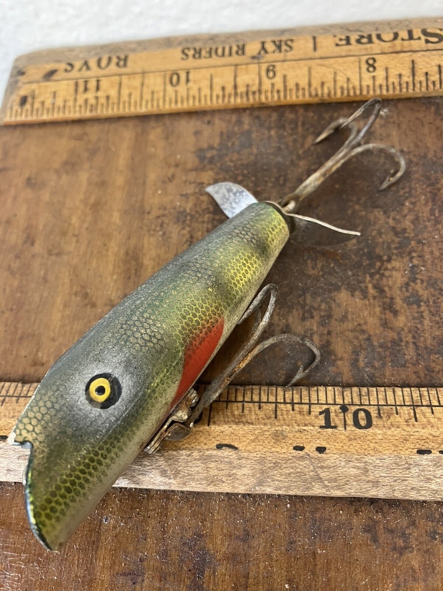 Vintage Fishing Lure Wooden Original Topwater Plug Fishing | eBay