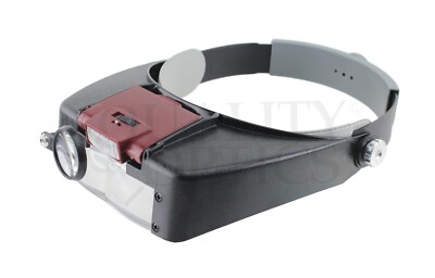 Quality Optics  USA Illuminated Adjustable Magnifier (1.5x to 8.5x) Visor