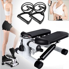 Mini Stepper Exercise Machine Stair Equipment with Resistance Bands LCD Monitor