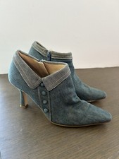 Vintage Denim High Heel Ankle Boots size 8