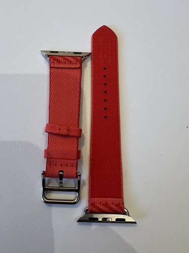 Cinturino Apple Watch Hèrmes Rose Texas/Rouge Piment Jumping Single Tour 41 mm. - Foto 4 di 16