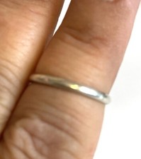 S195 Vintage wedding ring, 925 sterling silver, size 6