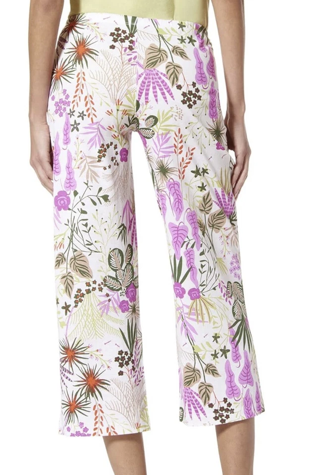 Pantalón de dormir para mujer Tono con cordón Rosebud-Floral Fantasía Off White talla pequeña Foto 2 de 3