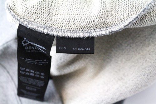 DENHAM Women Sweatshirt S Grey Melange Crew Neck Fleece Pure Cotton Jersey - Picture 5 of 9