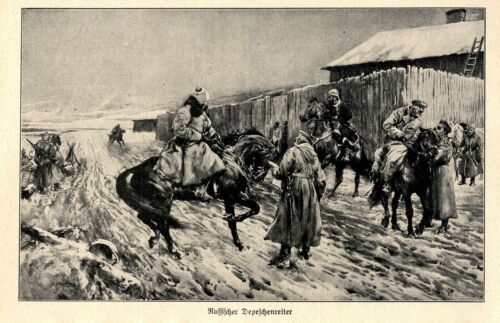 1914 Bataille pour Lodz et Lowicz * Cavalier dépêche russe * Première Guerre mondiale - Photo 1/1