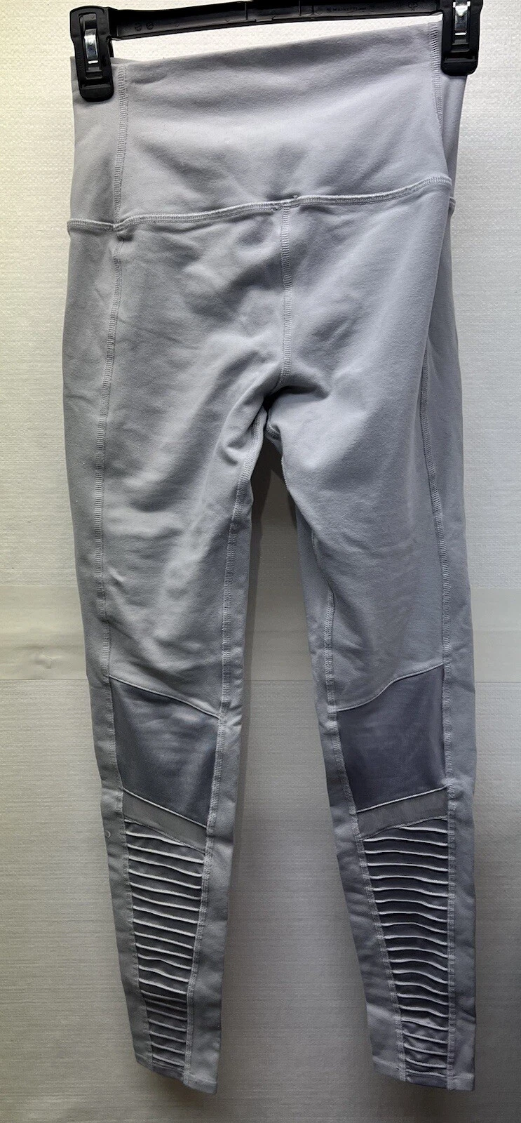 alo-yoga light moto textured high waisted leggings