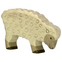 Holztiger Schaf, Fressend 80072 Auch FüR Krippe, Krippenfigur