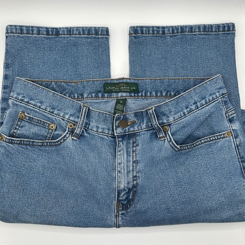 Lauren Ralph Lauren Jeans Co. Blue Wash Denim Jeans Straight Leg Womens Size 10 - Picture 2 of 8