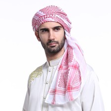 Islamic Headwraps Muslim Men Turban Arabia Scarf Hijab Headwear 55in 55in Turkey