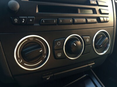 Fits BMW 1 E81 E82 E87 E88 Polierte Aluminiumringe für das Klimabedienfeld x3