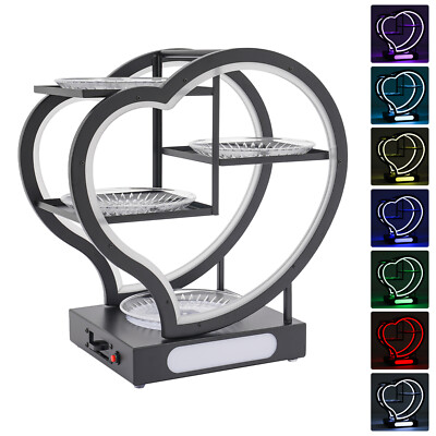 7 Light Colors LED Heart-Shaped Fruit Plate Shelf Fruit Trays Fruit Rack