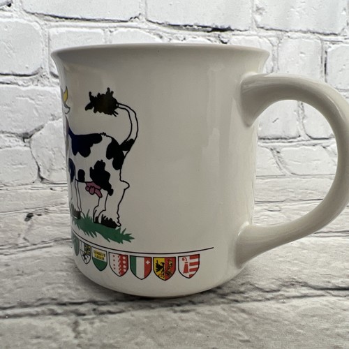Vintage Bulle-Suisse Svizzera Schweiz Switzerland Flags And Cow Bells Mug - Picture 7 of 11