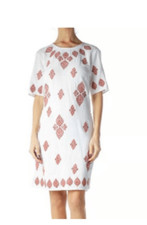 Michael Michael Kors Womens Embroidered Aztec Bohemian Shift Mini Dress Size 6