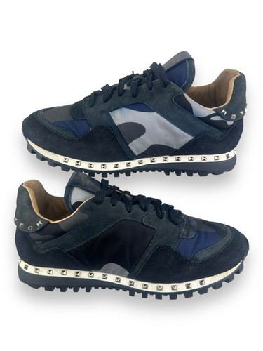 VALENTINO Rockstud Grey/Blue Men’s Trainers Size UK 6 EU 40 - Picture 2 of 14