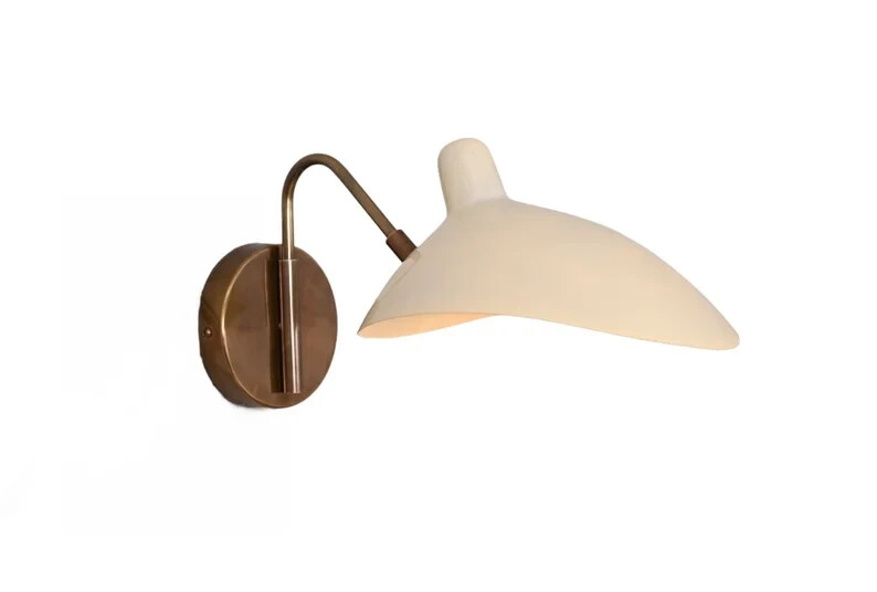 Curved Shade Wall Lamp Single Arms Wall Sconce Light Bed Side Light Kitchen Lamp