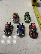 Nice Lot of 5 Hot Wheels Mario Kart 1/64 Diecast Racing Cars Free Ship In USA
