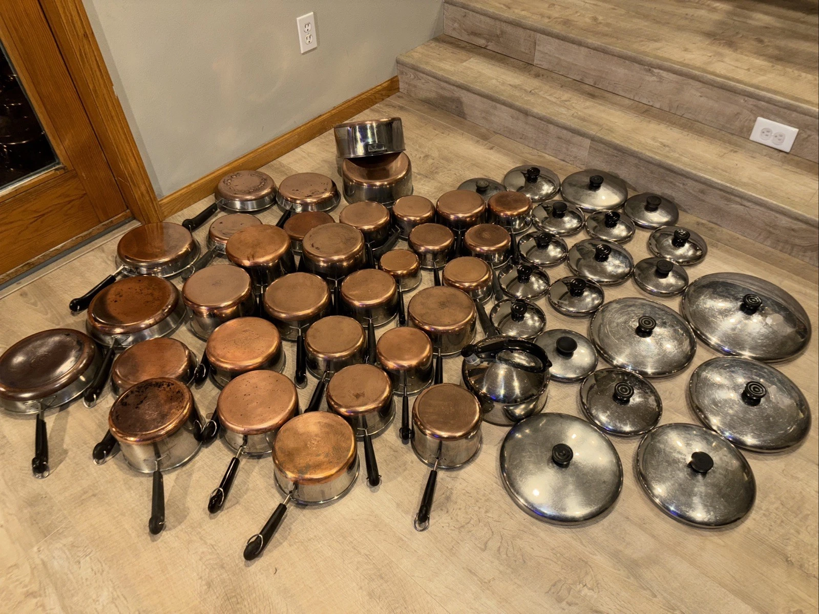 Pre 68 Double Ring Lot Piece Revere Ware Pots Copper Bottom Largest Lot Ever
Opens in a new window o