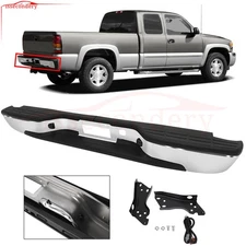Rear Step Bumper Fits 1999-2007 Chevy Silverado 1500 Pickup Fleetside Chrome