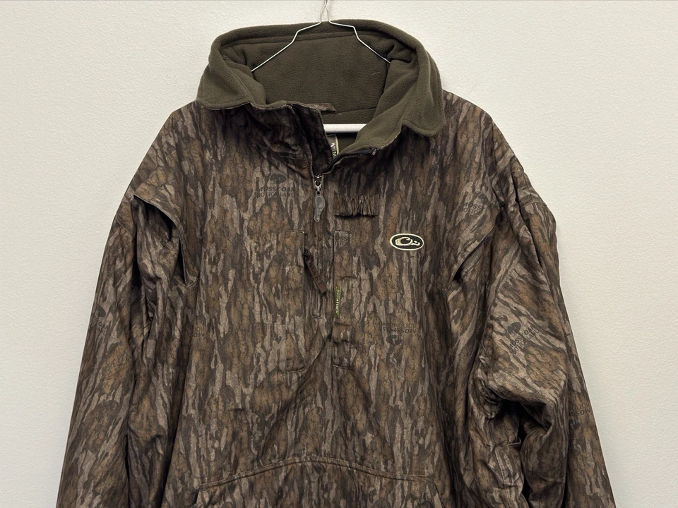 Drake Waterfowl MST Pullover 1/4 Zip Jacket Mossy Oak Bottomland Fleece 2XL - Image 2 of 4