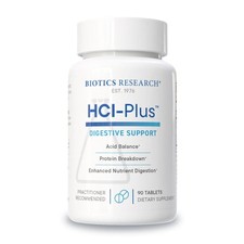 Biotics Research HCl Plus™, Supplies Betaine Hydrochloride, Pepsin, Glutamic