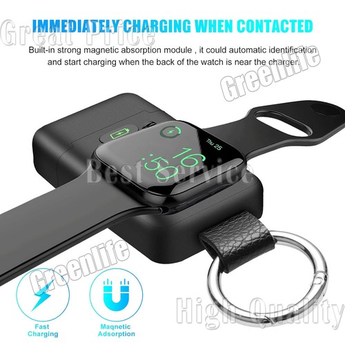 Mini Magnetic Wireless Charger Portable Power Bank For Apple Watch 45/44mm/49mm - Picture 2 of 17