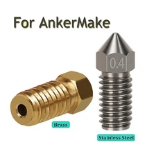 0.4mm Brass Nozzle / Stainless Steel Nozzle For AnkerMake 3D Printer Accessories