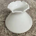 Vintage Milk Glass Lamp Shade with Ruffled Top, 3" Fitter  and  6" Tall