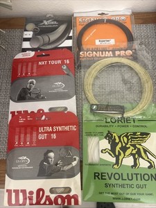 6 Sets Top Quality Tennis Strings Babolat Loriet Prince Wilson Signum Pro