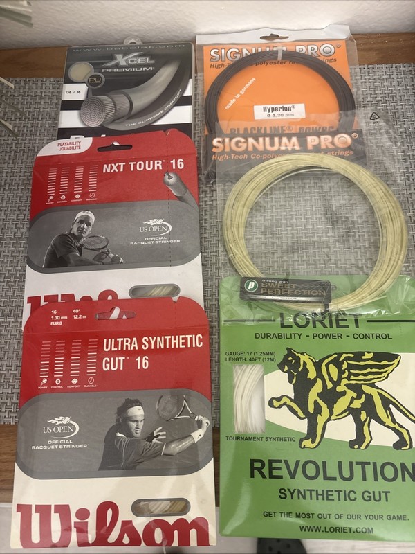 6 Sets Top Quality Tennis Strings Babolat Loriet Prince Wilson Signum Pro