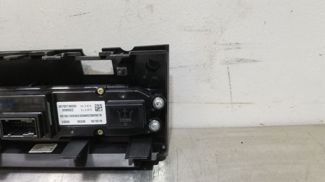 17 2017 MASERATI GHIBLI OEM TEMP AC HEAT CLIMATE CONTROL 06700749200
