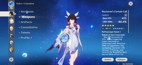 Genshin Impact AR 55 NA - 20k primos Columbina & Eneffa + Signature weapons