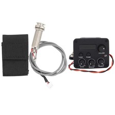 3 Band EQ Pre-Amp Equalizer Pickup,Guitar EQ Equalizer Piezo Pickup System wi...