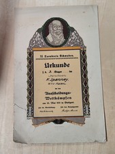 Urkunde MTV Aalen 1921 Stuttgart Wettk&auml;mpfe Turnkreis Schwaben 3.Sieger K84