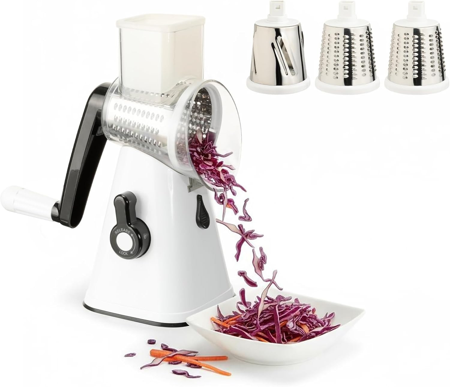 Affettatrice VIANTO: Design Essenziale per Verdure e Frutta Fresca