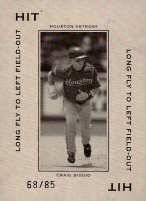 2005 DONRUSS THROWBACK THREADS POLO GROUNDS HIT LONG FLY #52 CRAIG BIGGIO #68/85
