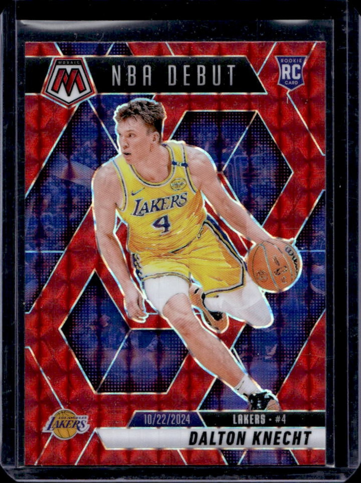2024-25 Mosaic Dalton Knecht RC Red Rookie NBA Debut #264 Lakers