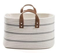 casa Nova Korb BHT 19X35X25 Cm Weiß Einkaufskorb Aufbewahrungskorb