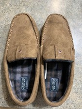 Levi Strauss  Co Signature Mens Brown Suede House Slippers, Slip On Size 7-8