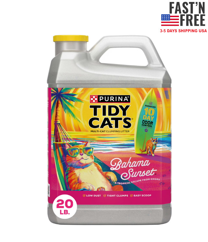 Purina Tidy Cats Clumping Cat Litter, Multi Cat, Bahama Suns