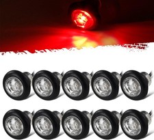 3/4 Inch Mini Round Red LED Side Marker Lights