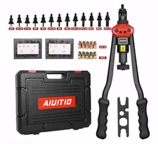 16" Rivet Nut Tool Kit, 13 Mandrels, 200 Rivnuts, Carry Case