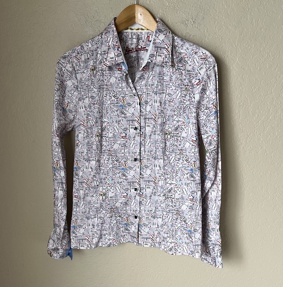 Robert Graham Map Button Down Shirt - image 2