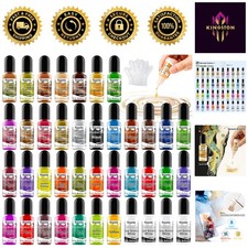Versatile Alcohol Ink Set - 40 Vivid Colors for Exceptional Painting and Dyeing