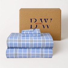 Briarwood Home  Printed Flannel Sheet Set, 100 Organic Cotton, Six-Fold