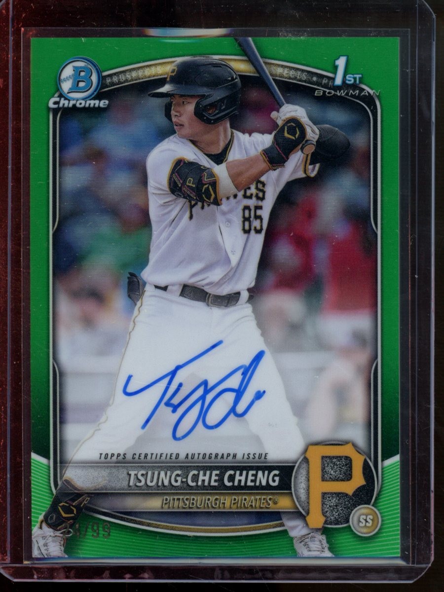 2025 Bowman Chrome Tsung-Che Cheng /99 Green Auto #CPA-TC