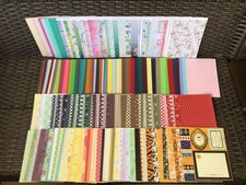 HUGE 4.5x6.5 SCRAPBOOK PAPER LOT 160 sheets Many Themes  Patterns NEW