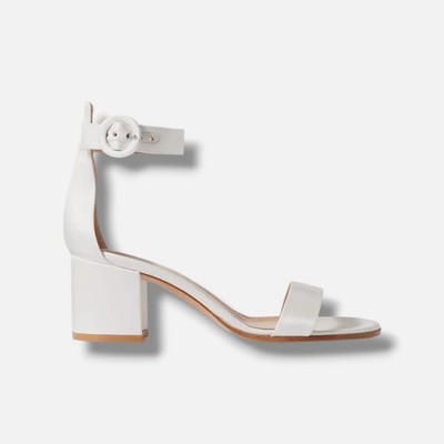 Gianvito Rossi Women's White Versilia 60 Satin Sandals Shoes Size EU:36 US:6