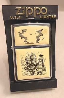 Zippo Scrimshaw 1999 Lighter Unstruck In Original Packaging