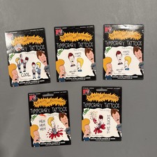 Lot Of 5 Vintage 1993 MTV  s Beavis  Butt-Head Temporary Tattoos RARE Unopened