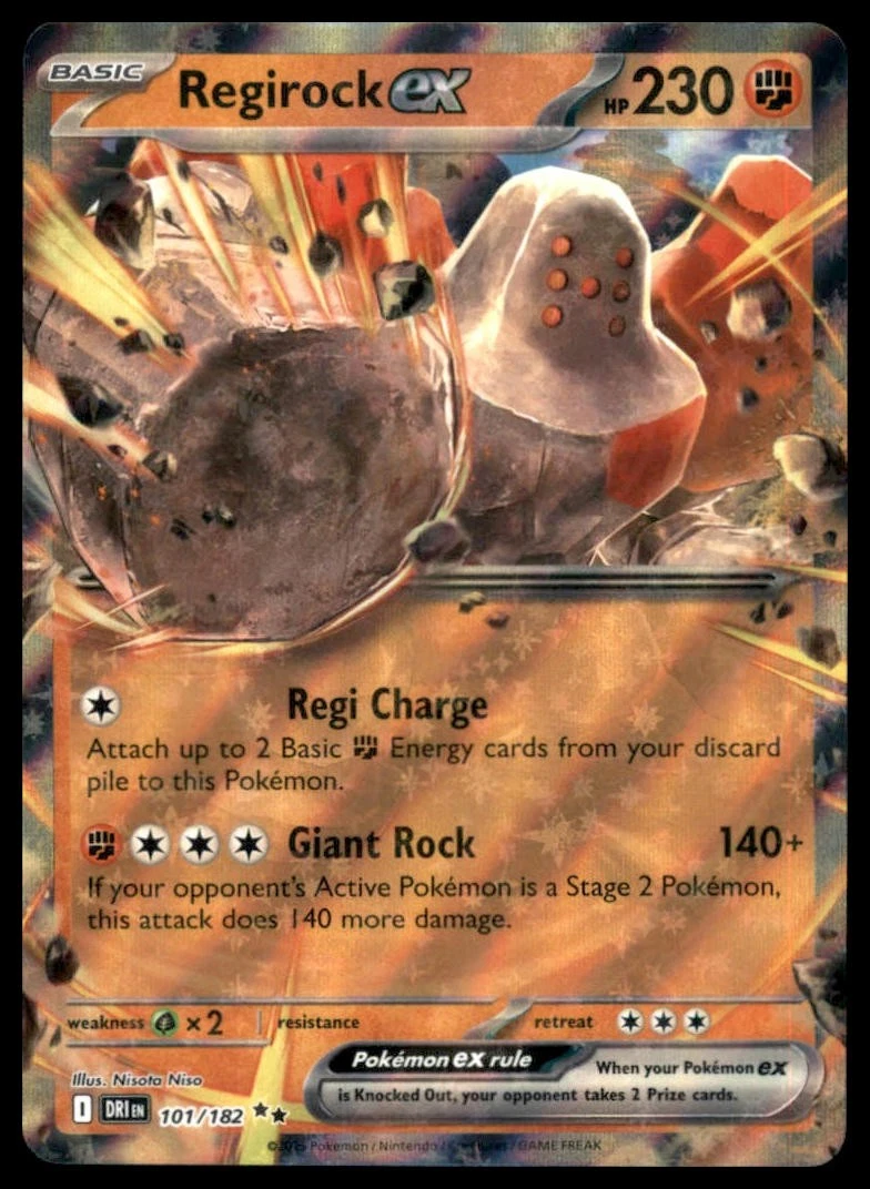 Regirock ex Pokémon TCG Cards for sale